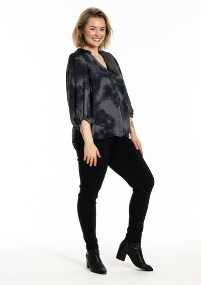 Gozzip - Kamille mynstruð blússa