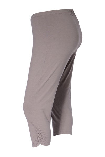 No Secret - Cindy bómullar kvart leggings með krumpu á skálmum