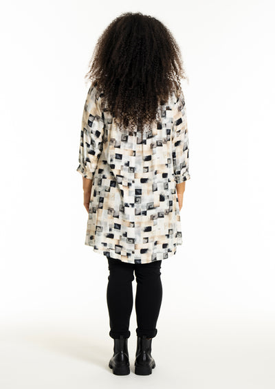 Studio - Emilie síð skyrta með mynstri