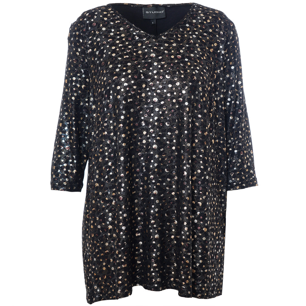 Studio - Ditte sparileg tunika með mynstri