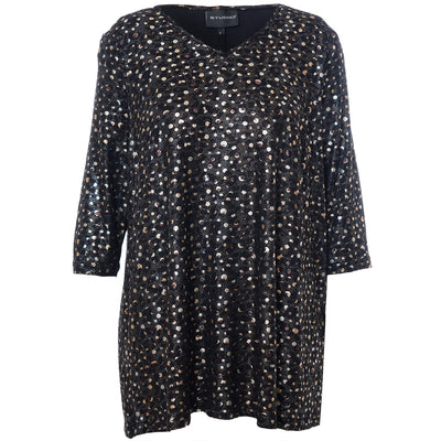 Studio - Ditte sparileg tunika með mynstri