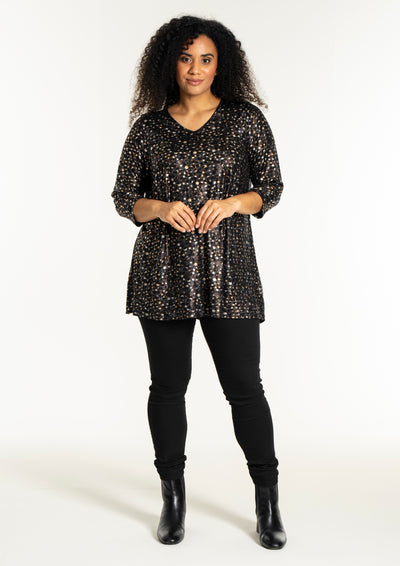 Studio - Ditte sparileg tunika með mynstri