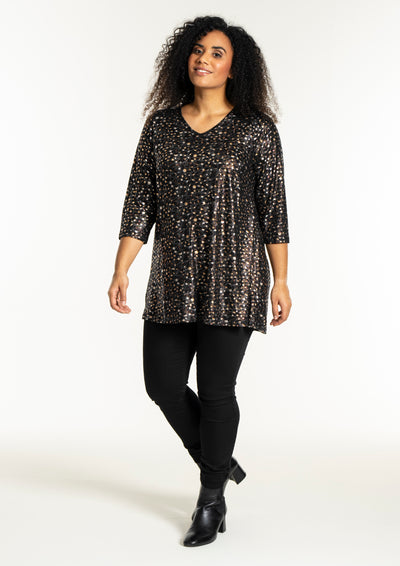 Studio - Ditte sparileg tunika með mynstri