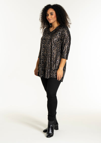 Studio - Ditte sparileg tunika með mynstri