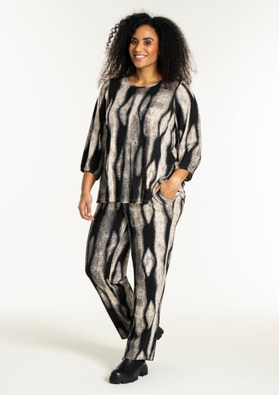 Studio - Vitta mynstruð blússa