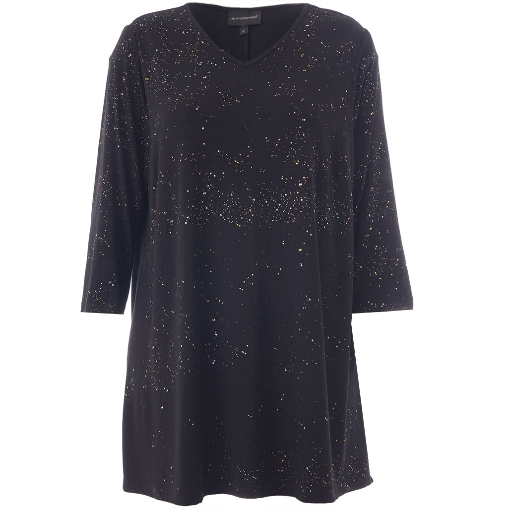 Studio - Ditte tunika með gylltu og silfruðu mynstri