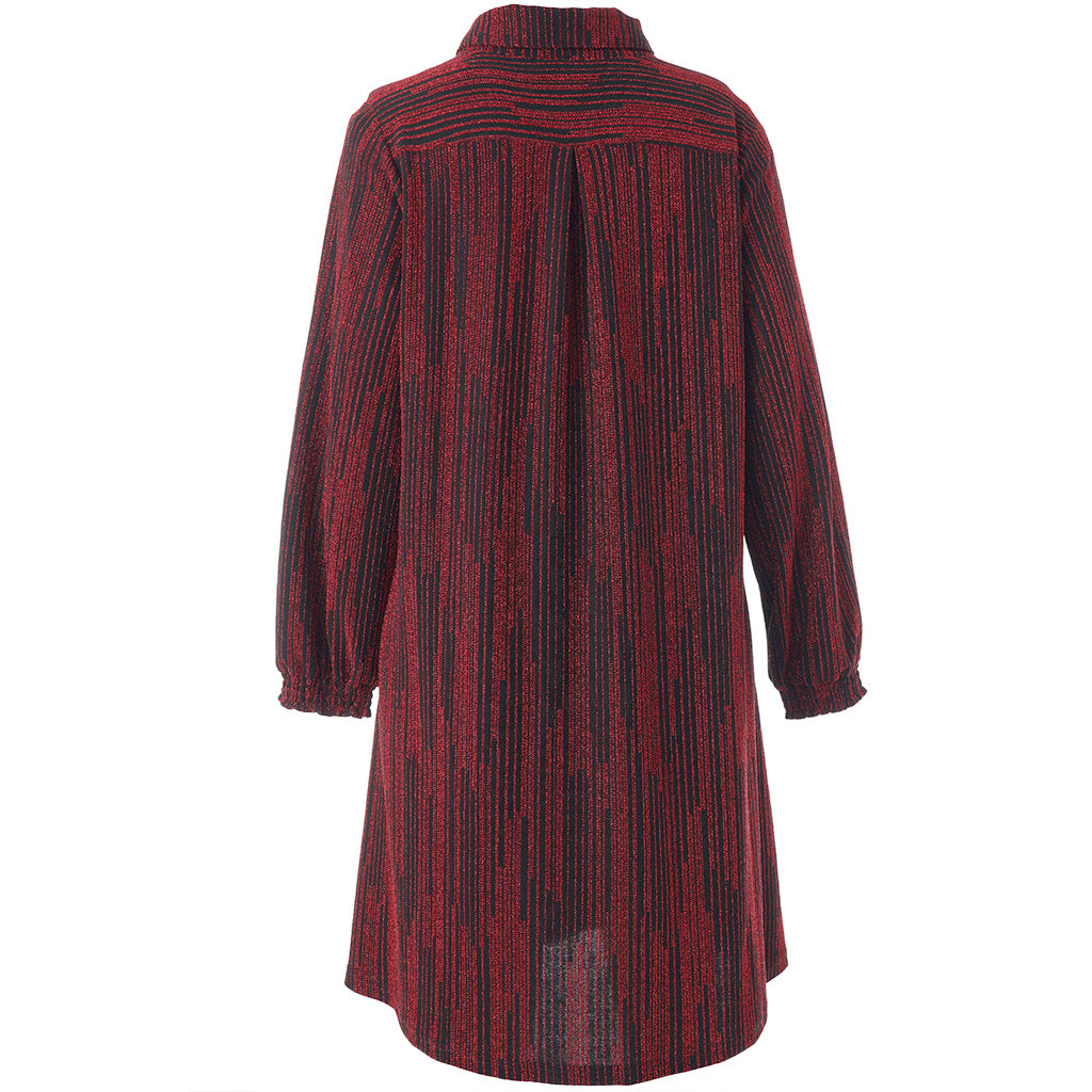 Studio - Emilie sparileg síð skyrta með glimmer áferð