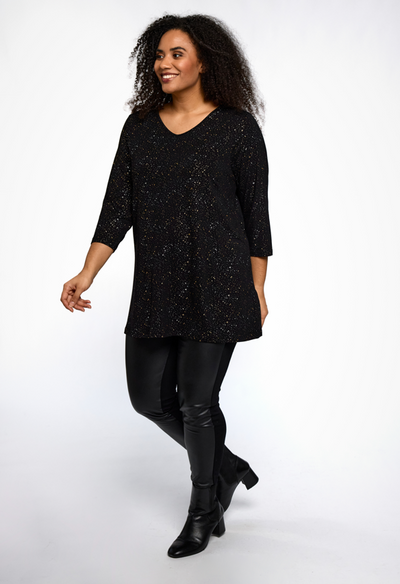 Studio - Ditte tunika með gylltu og silfruðu mynstri