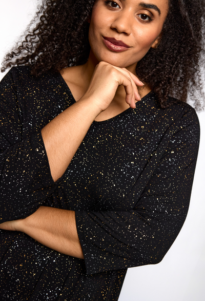 Studio - Ditte tunika með gylltu og silfruðu mynstri