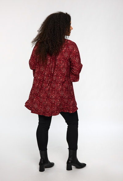 Studio - Silja skyrtu tunika með hlébarðamynstri