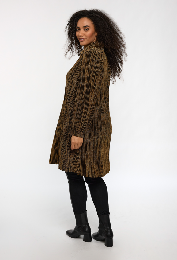 Studio - Emilie sparileg síð skyrta með glimmer áferð