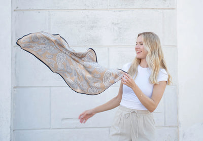 Lasessor - Tilda silkiklútur með paisley mynstri