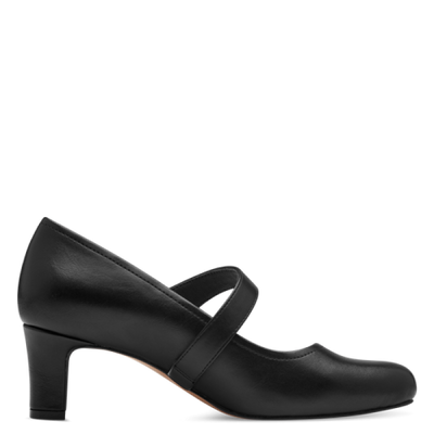 Jana - Hælaskór með bandi yfir rist og skrauti