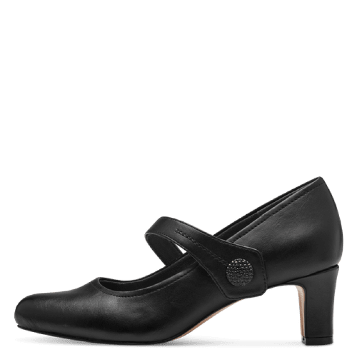 Jana - Hælaskór með bandi yfir rist og skrauti