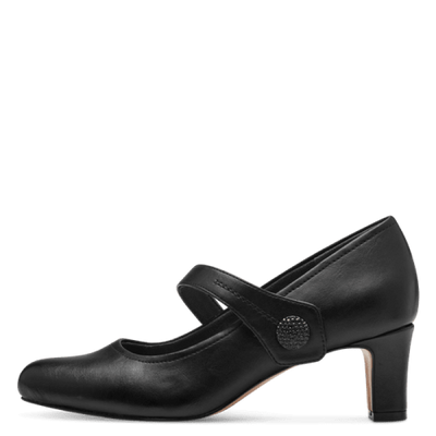 Jana - Hælaskór með bandi yfir rist og skrauti