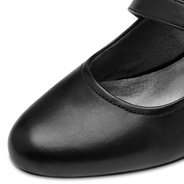 Jana - Hælaskór með bandi yfir rist og skrauti