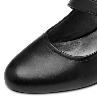 Jana - Hælaskór með bandi yfir rist og skrauti