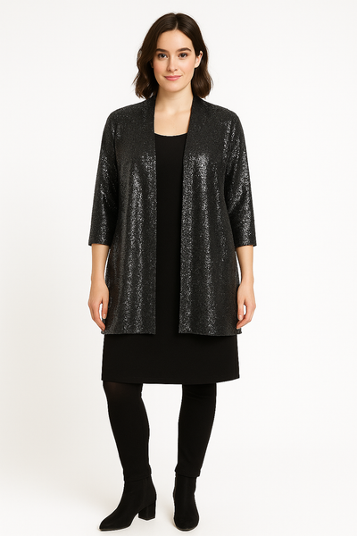 Bassini - Glimmrandi sparileg jakkapeysa