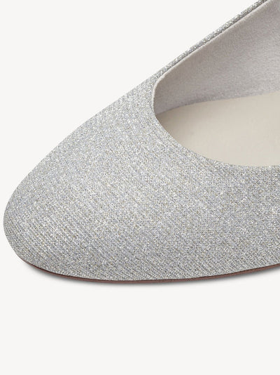 Tamaris - Silfur Glam vegan hælaskór