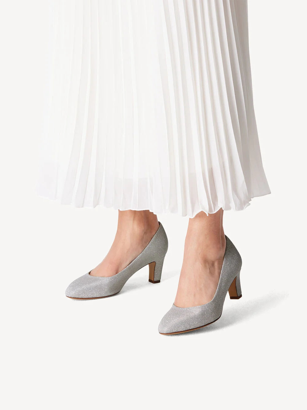 Tamaris - Silfur Glam vegan hælaskór