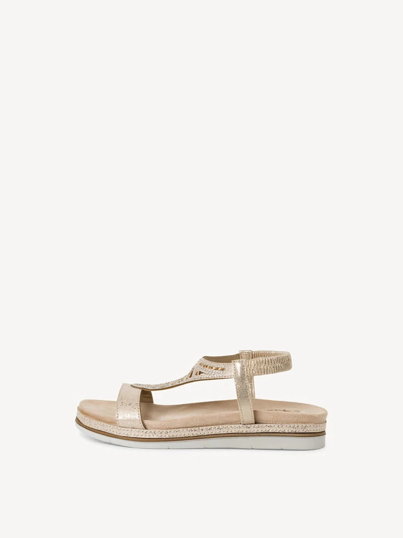 Tamaris - leður sandalar með bling