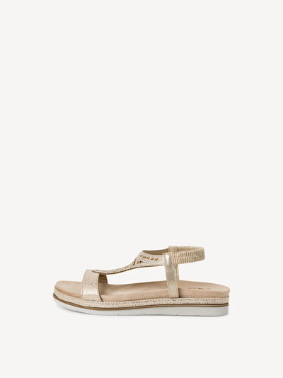 Tamaris - leður sandalar með bling