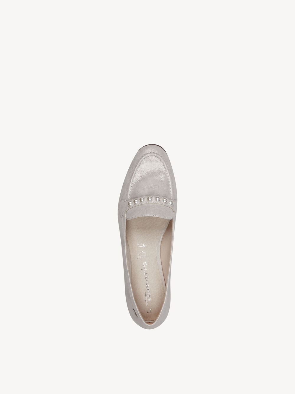 Tamaris - Leður mokkasínur með perlum