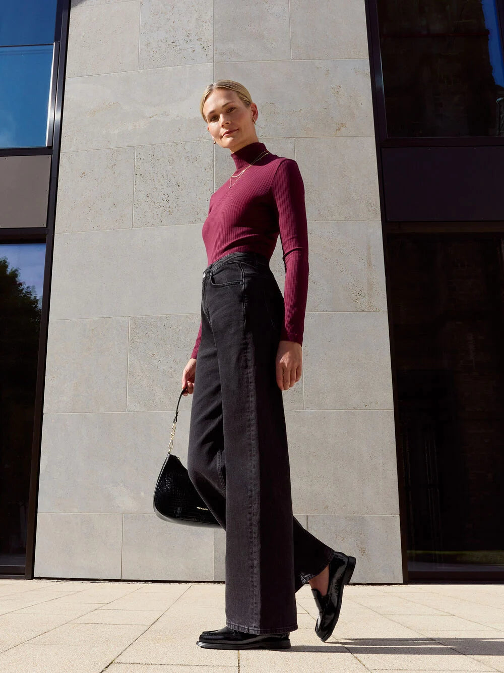 Tamaris - Lakk mokkasínur með hæl