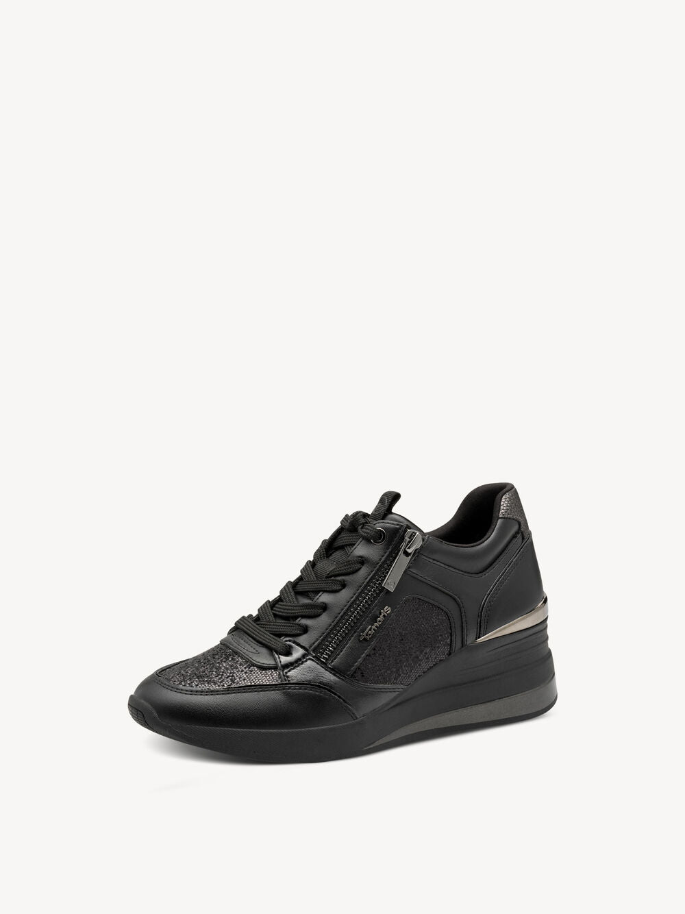 Tamaris - strigaskór með upphækkun og bling