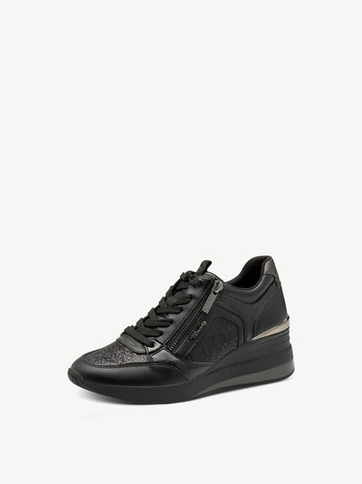 Tamaris - strigaskór með upphækkun og bling