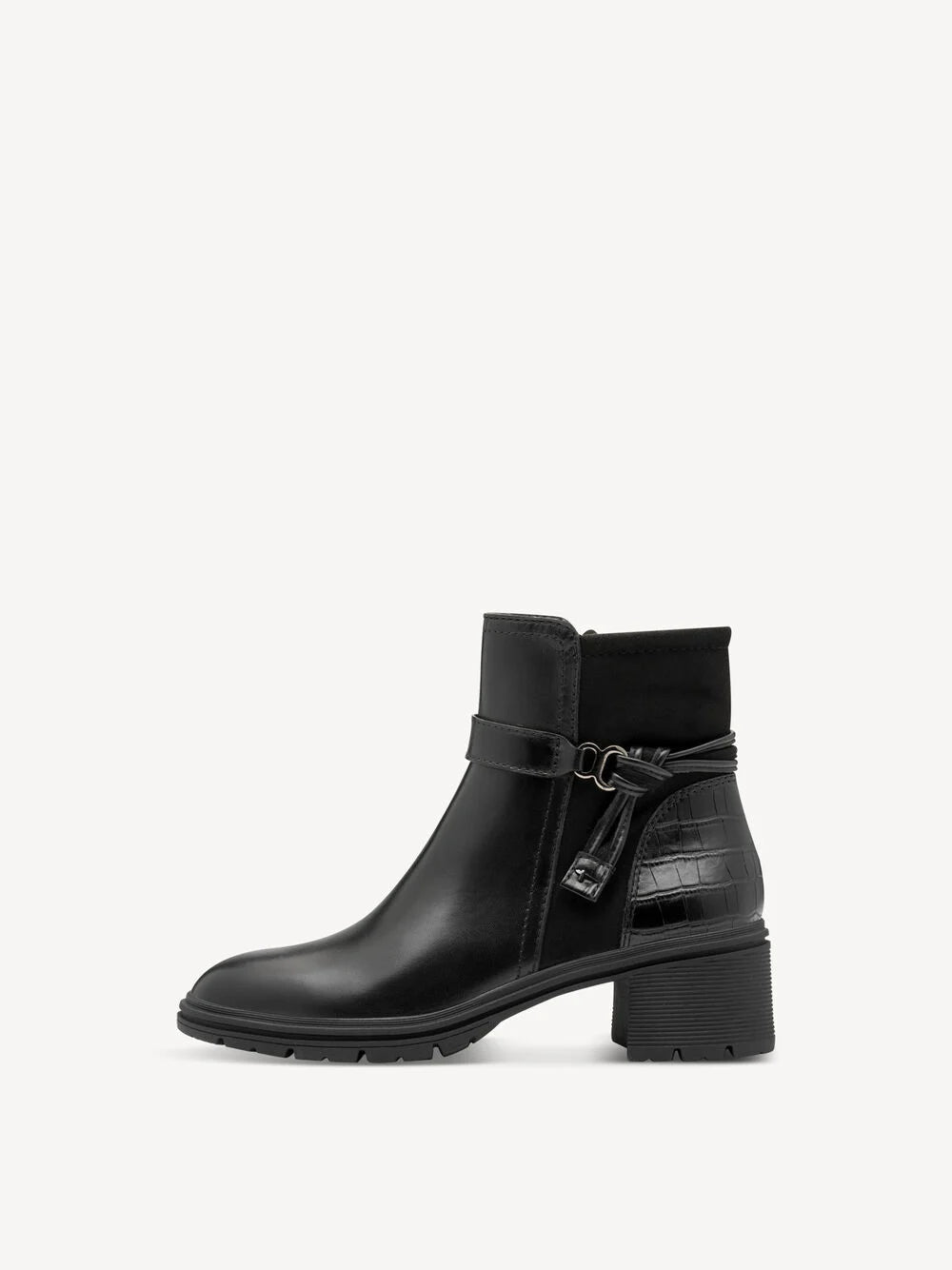 Tamaris - leður ökklaskór með hæl