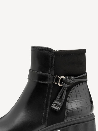 Tamaris - leður ökklaskór með hæl