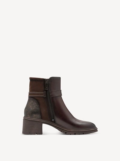 Tamaris - leður ökklaskór með hæl