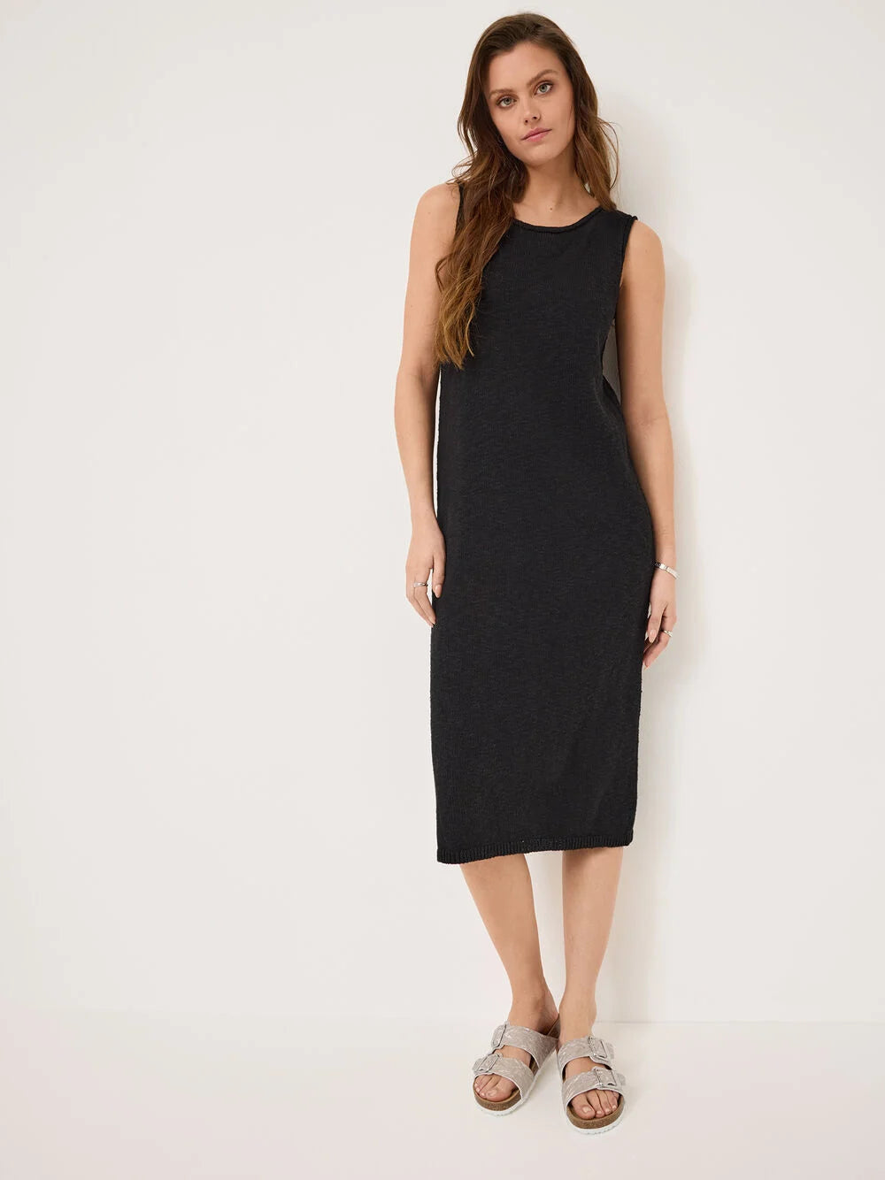 Tamaris - Leður inniskór/sandalar með glimmer áferð