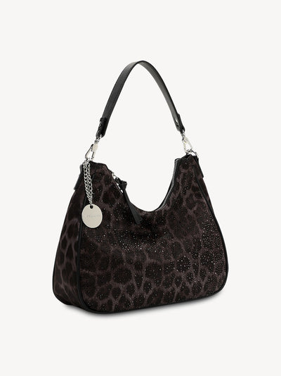 Tamaris - Gresa taska með hlébarðamynstri og skrautsteinum