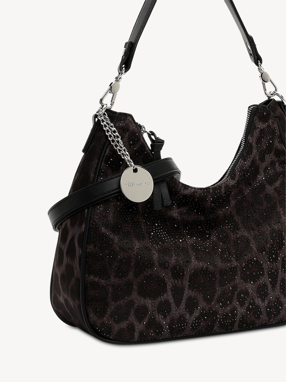 Tamaris - Gresa taska með hlébarðamynstri og skrautsteinum