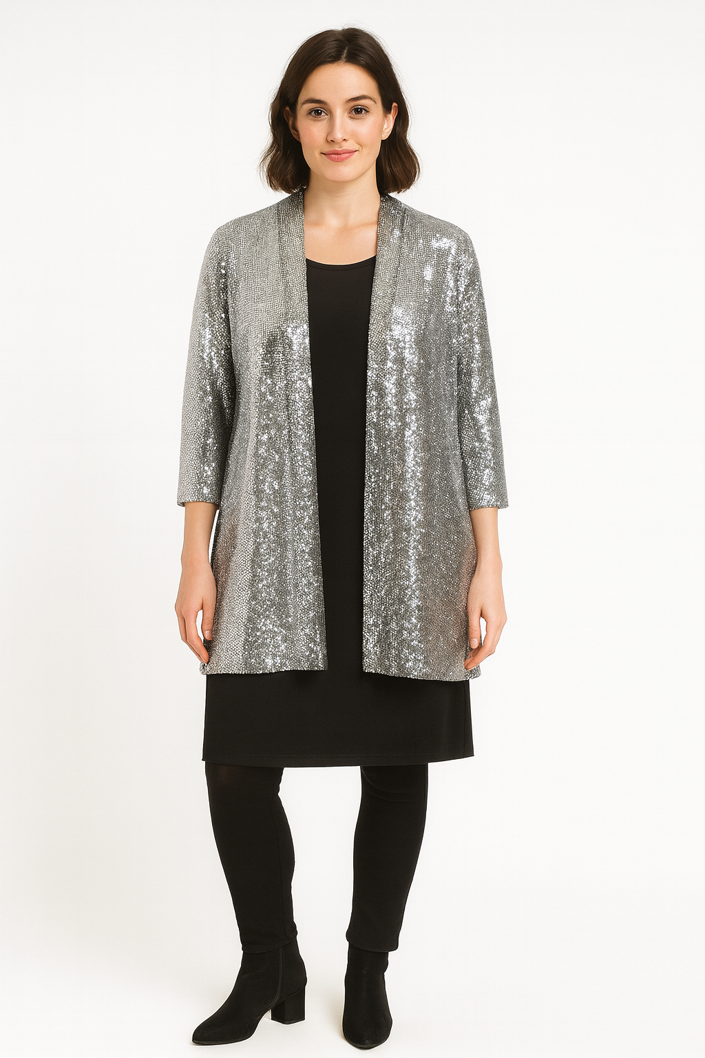 Bassini - Glimmrandi sparileg jakkapeysa