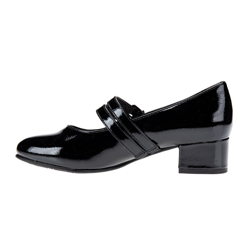 Jana - lakk hælaskór með stillanlegum böndum