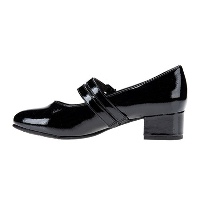 Jana - lakk hælaskór með stillanlegum böndum