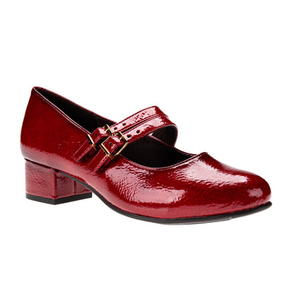 Jana - lakk hælaskór með stillanlegum böndum