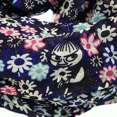 Lasessor - Moomin silkiklútur með blómamynstri