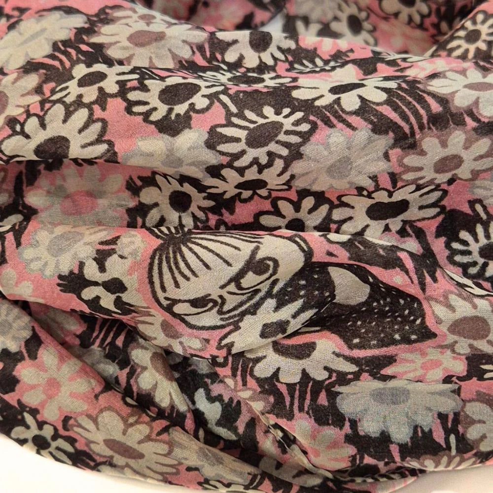 Lasessor - Moomin silkiklútur með blómamynstri