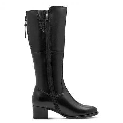 Tamaris - Leður stígvél með hæl