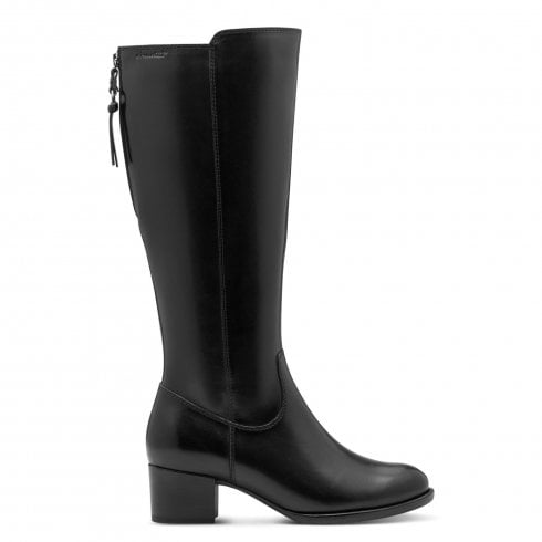 Tamaris - Leður stígvél með hæl