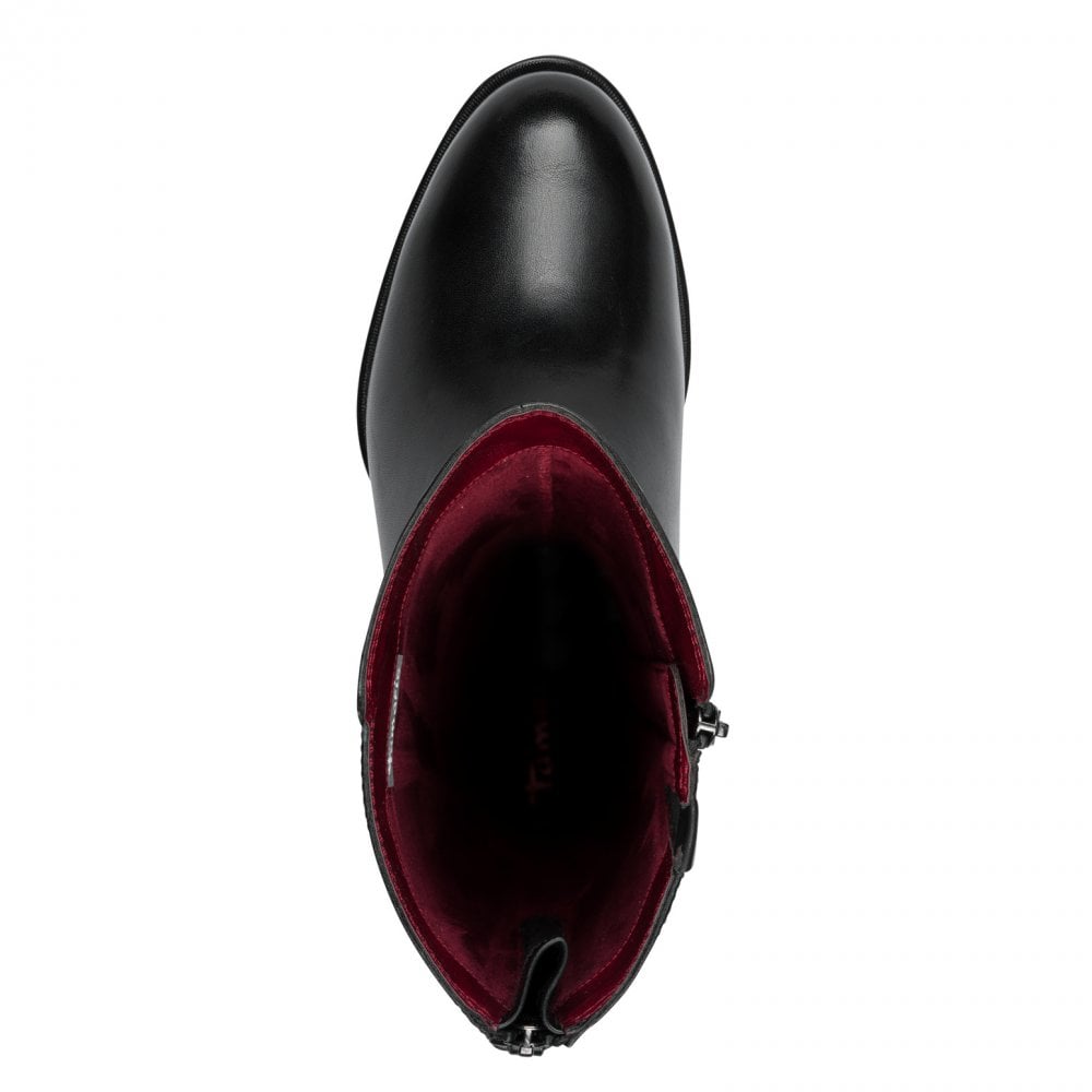 Tamaris - Leður stígvél með hæl