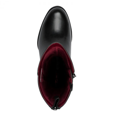 Tamaris - Leður stígvél með hæl