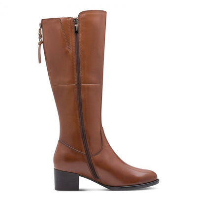 Tamaris - Leður stígvél með hæl