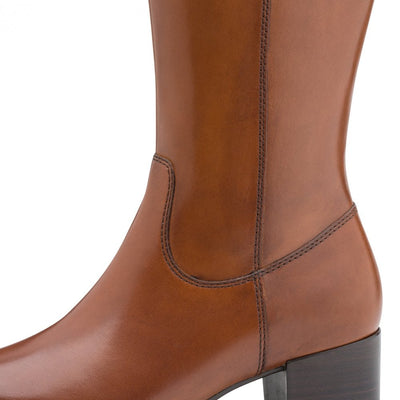 Tamaris - Leður stígvél með hæl