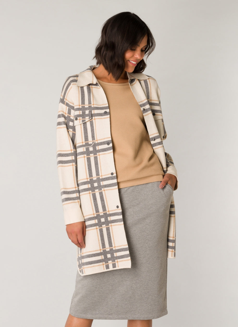 Yest - Olsen köflóttur skyrtujakki