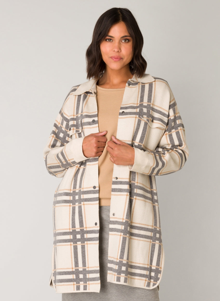 Yest - Olsen köflóttur skyrtujakki